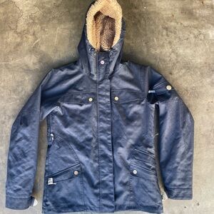 ROXY Wintersports 5000 Full Zip, Snap Snowboard Jacket Faux Fur Insulated Medium